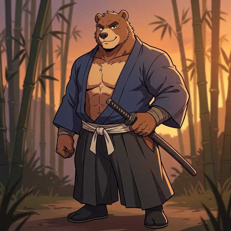 武士熊人 · 赛璐珞风格